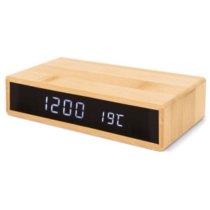 Gadżety reklamowe: alarm clock with wireless charger and temperature