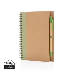 Gadżety reklamowe: Kraft spiral notebook with pen