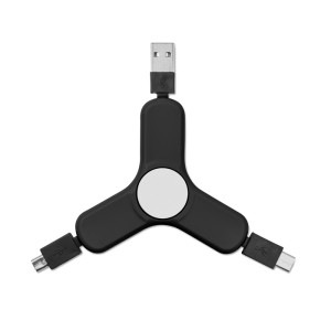 3 in 1 charging cable spinner