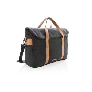 Gadżety reklamowe: Canvas laptop bag PVC free, black