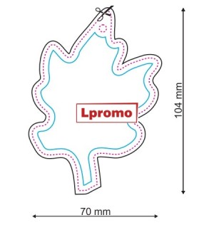 Zapachy samochodowe z Waszą reklamą, liść