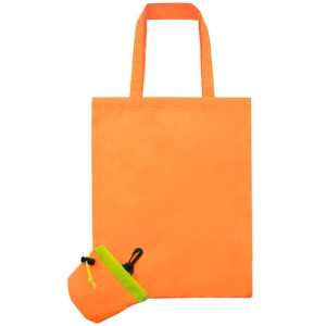 Gadżety reklamowe: orange folding shopping bag