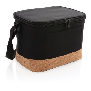 Gadżety reklamowe: Two tone cooler bag with cork detail, black