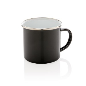 Gadżety reklamowe: Vintage enamel mug, black