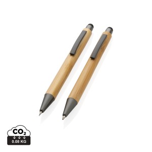 Gadżety reklamowe: Bamboo modern pen set in box