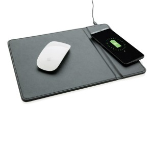 Gadżety reklamowe: Mousepad with 5W wireless charging, black
