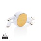 Gadżety reklamowe: RCS recycled plastic Ontario 6-in-1 retractable cable