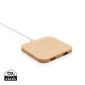 Gadżety reklamowe: Bamboo 5W wireless charger with USB