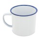 Gadżety reklamowe: enameled metal cup with edge "retro"