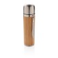 Gadżety reklamowe: Bamboo vacuum travel flask, brown