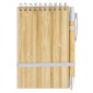 Gadżety reklamowe: block notes bamboo+pen nature