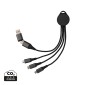 Gadżety reklamowe: Terra RCS recycled aluminium 6-in-1 charging cable