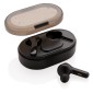Gadżety reklamowe: Light up logo TWS earbuds in charging case, black