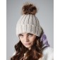 Czapka z futerkowym pomponem Chunky, Beechfield B412