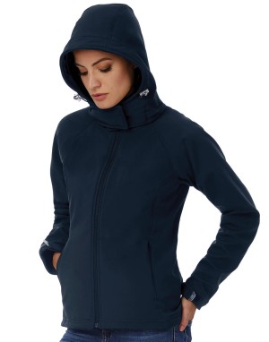 Damski Softshell z Kapturem, B&C Outerwear JW937