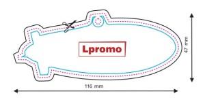 Reklamowe zapachy samochodowe z wiadomością reklamową, łódź podwodna