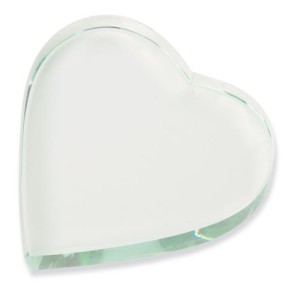 Gadżety reklamowe: heart shaped glass trophée
