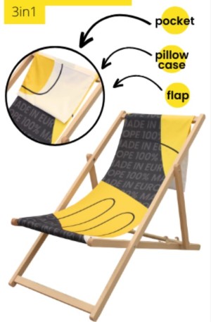 Krzesło/leżak 3 w 1 z nadrukiem