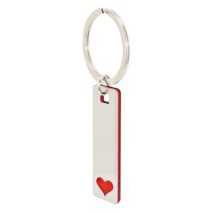 Gadżety reklamowe: elongated heart key-ring