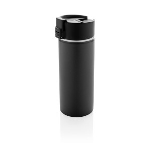 Gadżety reklamowe: Bogota vacuum coffee mug with ceramic coating, black