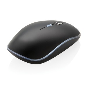 Gadżety reklamowe: Light up logo wireless mouse, black