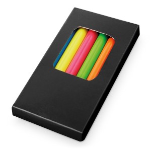 Gadżety reklamowe z logo dla firmy (MEMLING. Pencil box with 6 coloured pencils)