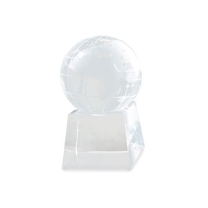 Gadżety reklamowe: world shaped glass trophée
