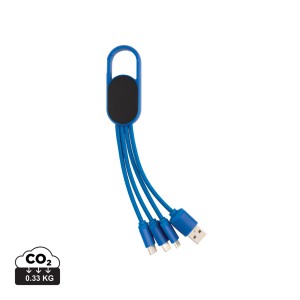 Gadżety reklamowe: 4-in-1 cable with carabiner clip