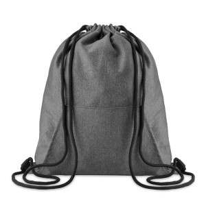 Drawstring bag with pocket