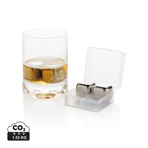 Gadżety reklamowe: Re-usable stainless steel ice cubes 4pc