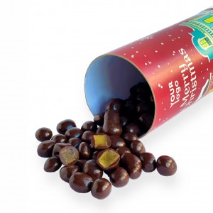 Słodycze Reklamowe z Logo (Christmas tube ginger in dark chocolate)