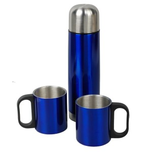 Gadżety reklamowe z nadrukiem (480 ml Picnic vacuum flask & mugs set)