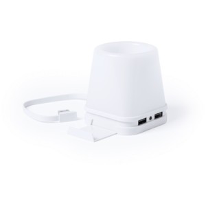 Hub USB 2.0, pojemnik na przybory do pisania, stojak na telefon, lampka LED