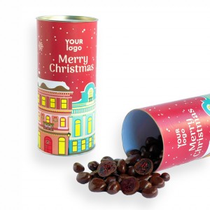 Słodycze Reklamowe z Logo (Christmas tube cranberries in dark chocolate)