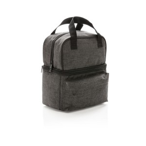 Gadżety reklamowe: Cooler bag with 2 insulated compartments, anthracite