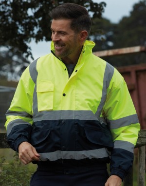 Dwukolorowa kurtka Fluo Bomber, Yoko HVP218