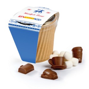 Zestaw gorącej czekolady w mini kubku z Waszą reklamą