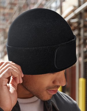 Czapka Beanie Recycled z naszywką , Beechfield B445R