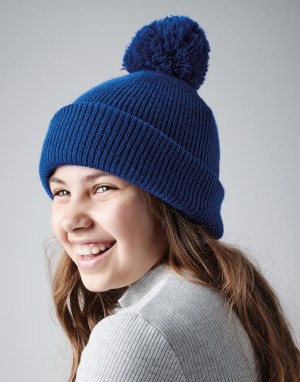 Dziecięca czapka z pomponem Reflective Bobble , Beechfield B406b
