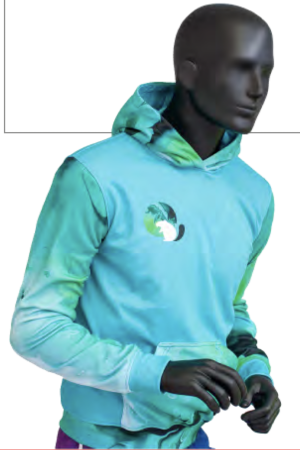 Sweter z kieszenią kangurką, męski (XS - M) z unikalnym kolorowym nadrukiem Twojego logo