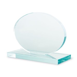 Gadżety reklamowe: oval shaped glass trophée