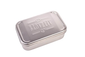 Pudełko śniadaniowe ze stali nierdzewnej "Lunchbox Premium", 185 x 110 x 54 mm 