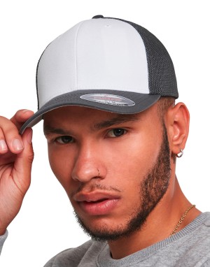 Czapeczka z daszkiem Flexfit Mesh Colored Front, Flexfit 6511CF