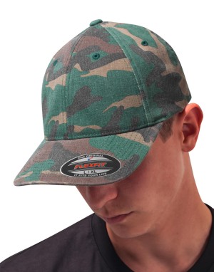 Czapka z daszkiem Flexfit Garment Washed Camo, Flexfit 6977CA