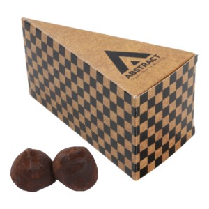 Pudełko słodyczy w kształcie toru z nadrukiem reklamowym - francuskie trufle
