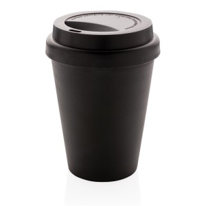 Gadżety reklamowe: Reusable double wall coffee cup 300ml, black